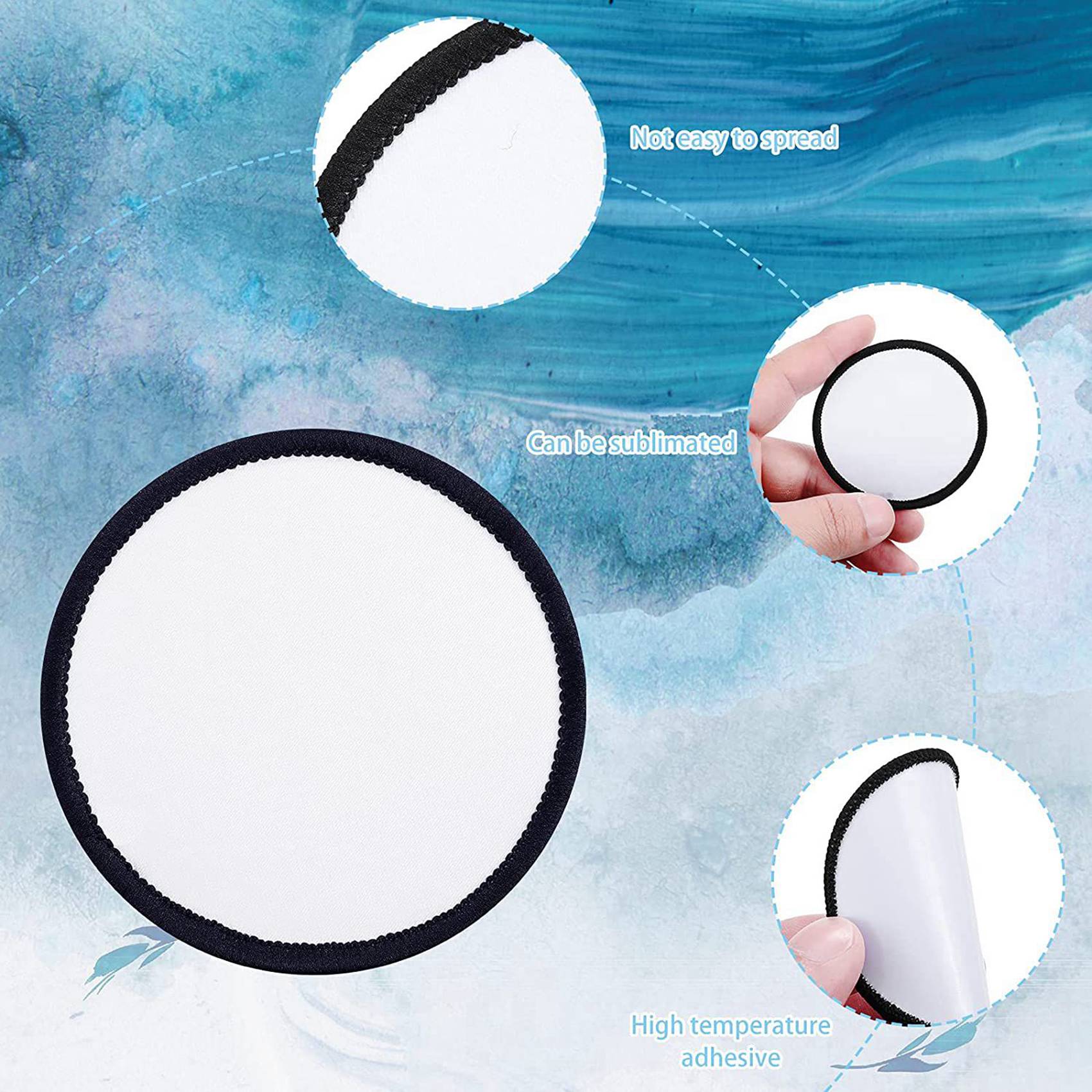 Hat Sublimation Blank - ABXF-48 Pezzi Patch Sublimabili in Tessuto