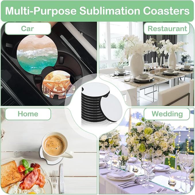 10/20 Pezzi Sottobicchieri per - Coaster Sublimation Blank recensione e prezzo
